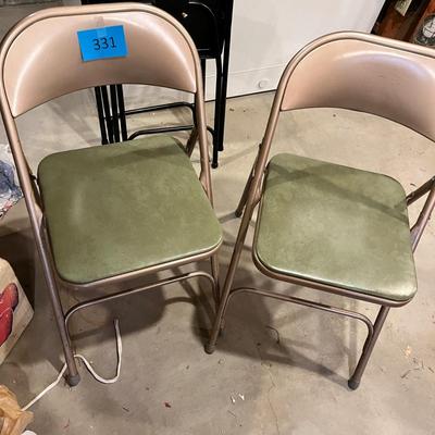 Samsonite 70s padded folding chairs