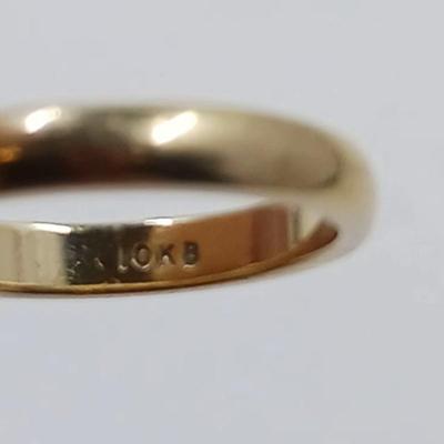 Vintage 10K Yellow Gold Band - Size 5