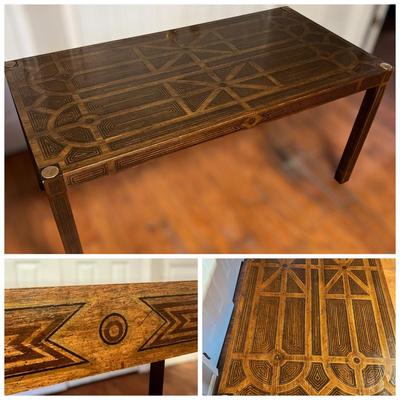 MCM Drexel Oxford Square Geometric Design Console / Dining Table / Desk