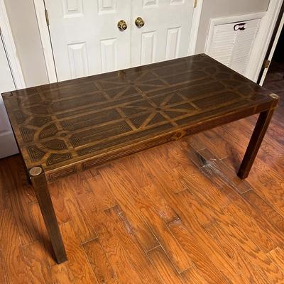 MCM Drexel Oxford Square Geometric Design Console / Dining Table / Desk