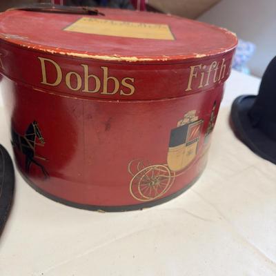 U1233 Antique John B. Stetson Bowler Hat Co. & Herbert Johnson London Dobbs Hat Box