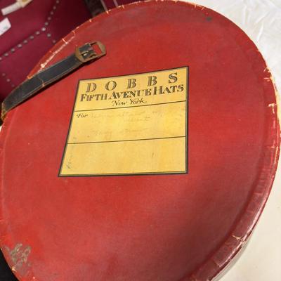 U1233 Antique John B. Stetson Bowler Hat Co. & Herbert Johnson London Dobbs Hat Box