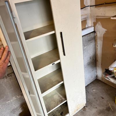 Tin metal storage cabinet