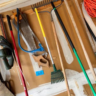 Wall of gardening tools