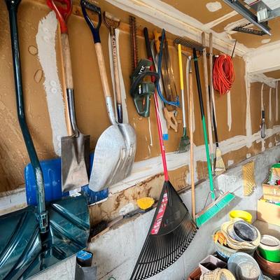 Wall of gardening tools