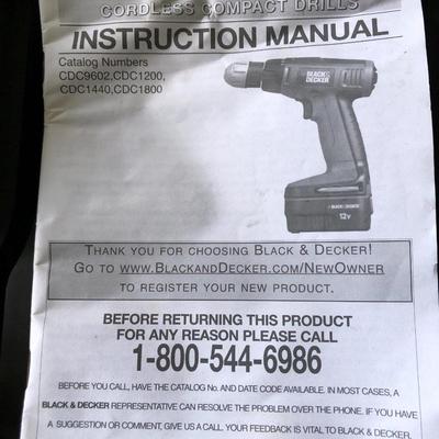 Black & Decker Cordless Compact Drill with Case
