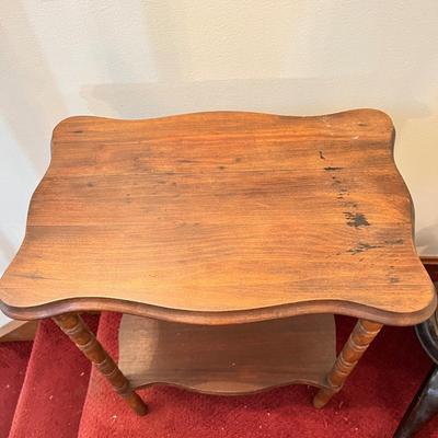 Solid Wood Coat Tree + Small End Table