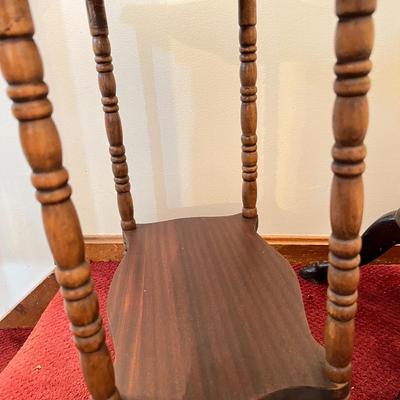 Solid Wood Coat Tree + Small End Table