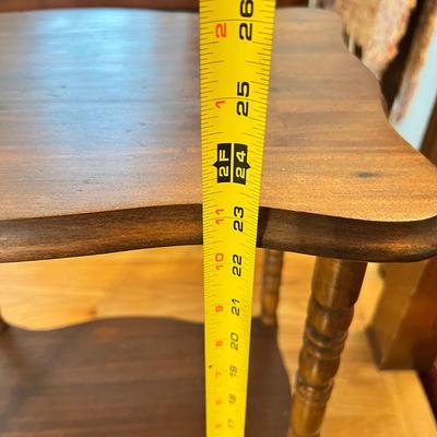 Solid Wood Coat Tree + Small End Table