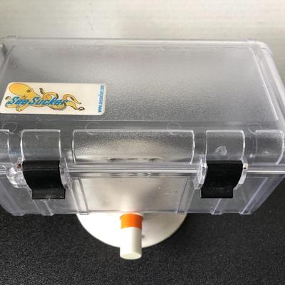 Sea Sucker Clear Large Dry Box- Horizontal Mount Boating Container Vacuum Mount