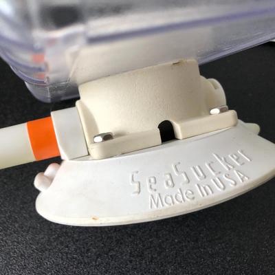 Sea Sucker Clear Large Dry Box- Horizontal Mount Boating Container Vacuum Mount