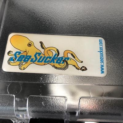 Sea Sucker Clear Large Dry Box- Horizontal Mount Boating Container Vacuum Mount