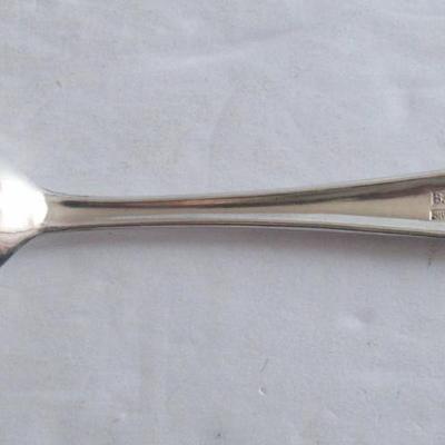 6 Loxley Pattern Silver Plate Ice Cream Spoon Set, Sheffield, England, Unusual Shape
