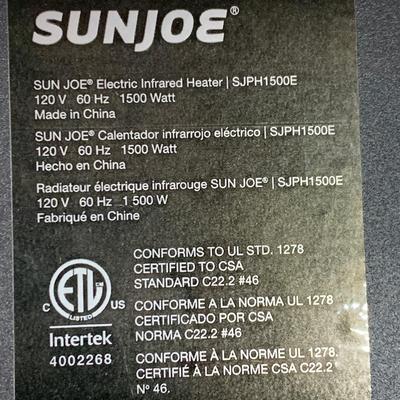 SunJoe SJPH1500E Electric Heater On Stand w/ Remote