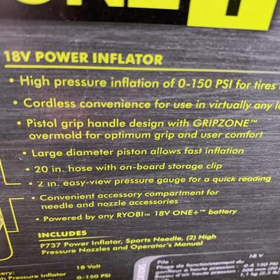Ryobi 18Volt Cordless Power Inflator