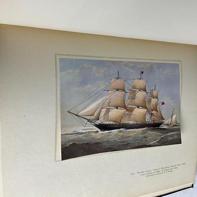 U1061 RARE The Golden Age of Sail by Frank C. Bowen- Color Plates Lithographs