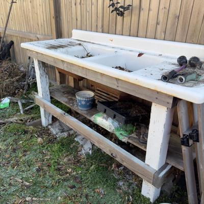O1101 Outdoor Porcelain Garden Potting Sink