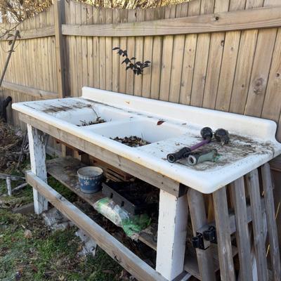 O1101 Outdoor Porcelain Garden Potting Sink