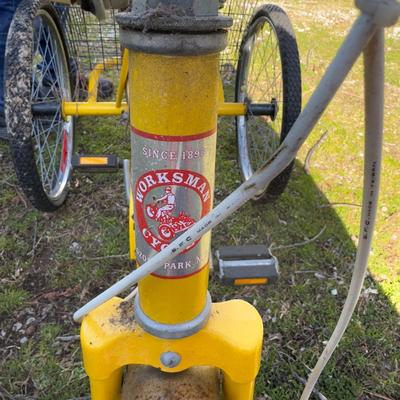 O1112 New Specialized Yellow Tricycle Workman Three Wheel Trike
