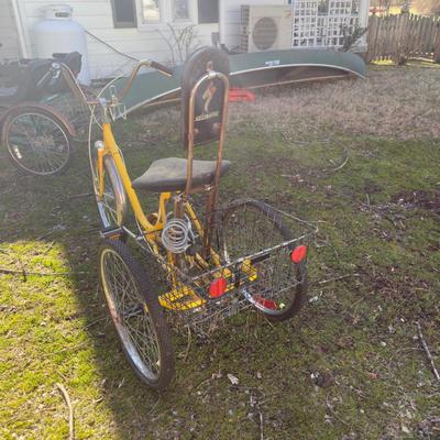 O1112 New Specialized Yellow Tricycle Workman Three Wheel Trike