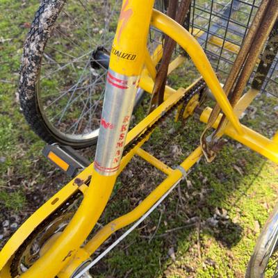 O1112 New Specialized Yellow Tricycle Workman Three Wheel Trike