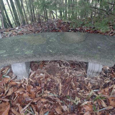Curved Concrete Garden Sitting Bench