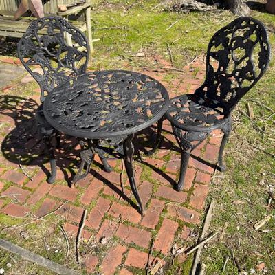 O1115 Cast Aluminum Bistro 3pc Set