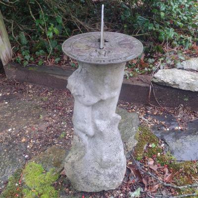 Concrete Base with Metal Sundial