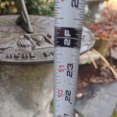 Concrete Base with Metal Sundial