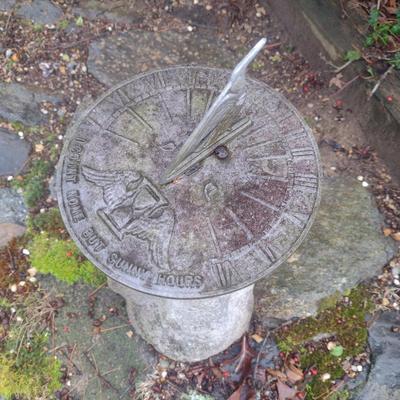 Concrete Base with Metal Sundial