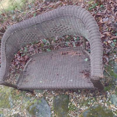 Woven Synthetic Wicker Loveseat