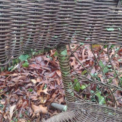 Woven Synthetic Wicker Loveseat