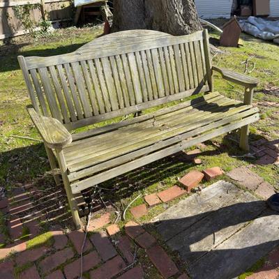 O 1119 Salt Treated Wooden Bench