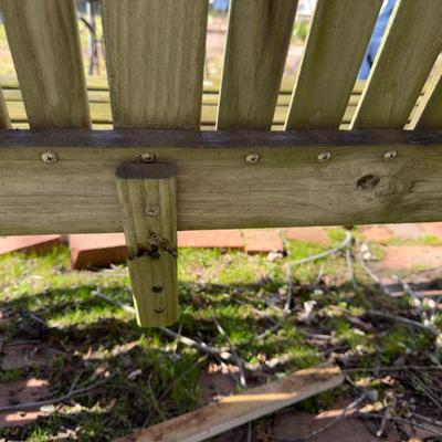 O 1119 Salt Treated Wooden Bench