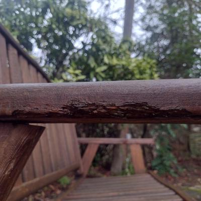 Wooden Glider Rocking Loveseat