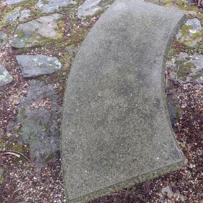 Curved Concrete Garden Sitting Bench- Choice A