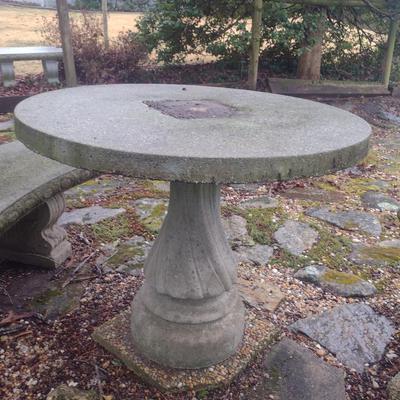 Round Concrete Garden Table