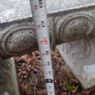 Short Concrete Garden Sitting Bench- Choice A