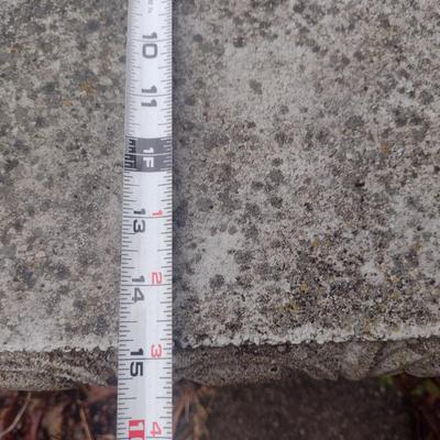 Short Concrete Garden Sitting Bench- Choice A