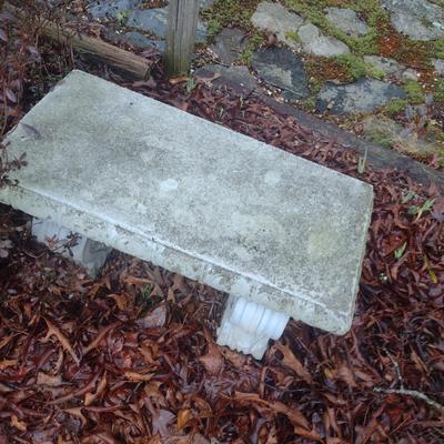 Short Concrete Garden Sitting Bench- Choice B