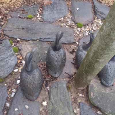 Family of Cast Metal Ducks- 4 Pieces