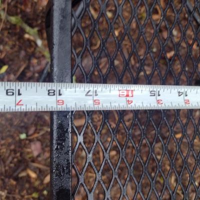 Black Metal Mesh Outdoor Table and Four Chairs