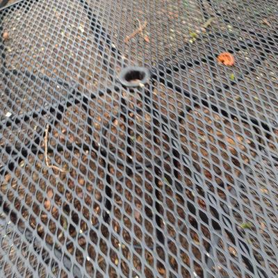 Black Metal Mesh Outdoor Table and Four Chairs