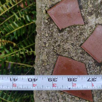 Concrete Garden Sitting Bench with Mosaic Tile Top