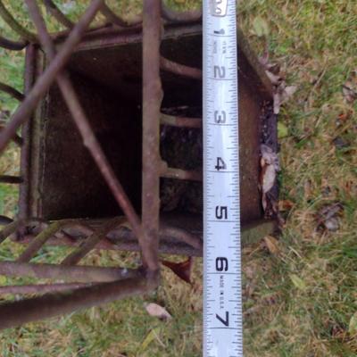 Metal Garden Topiary Trellis on Planter Box