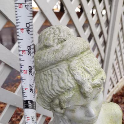 Vintage Concrete Statue- Lounging Maiden