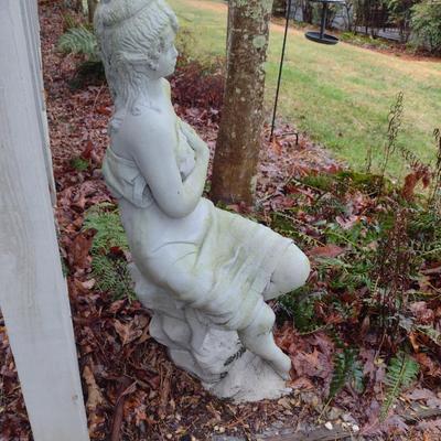 Vintage Concrete Statue- Lounging Maiden