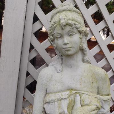 Vintage Concrete Statue- Lounging Maiden