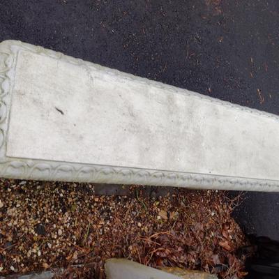 Concrete Garden Sitting Bench with Lion Design Supports