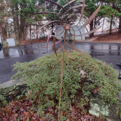 Metal Whirligig Garden Art